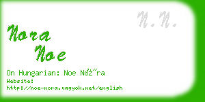 nora noe business card